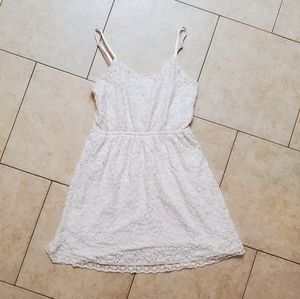 Ivory lace short summer dress
